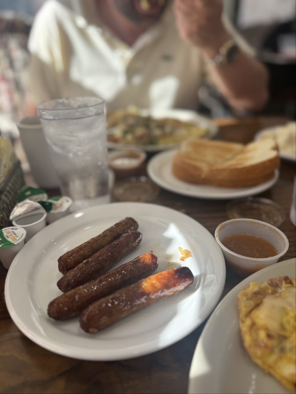 Breakfast Sausage Links and Toast
